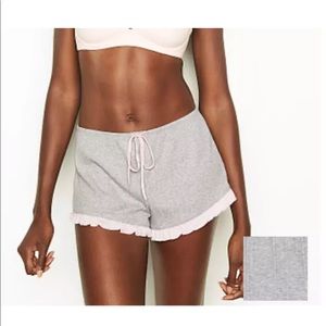 New Victoria’s Secret Ribbed Ruffle Sleep Shorts
